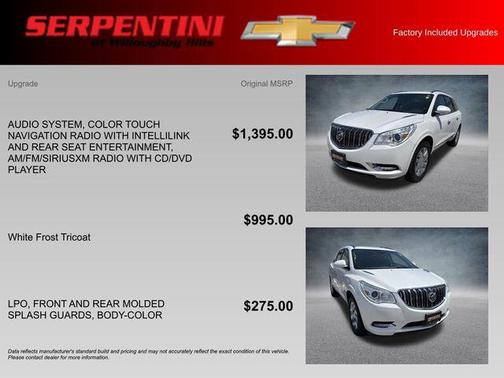 White Frost Tricoat 2017 Buick Enclave Premium