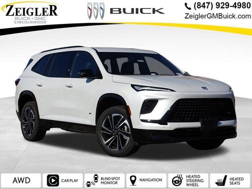 White Frost Tricoat 2025 Buick Enclave Sport Touring