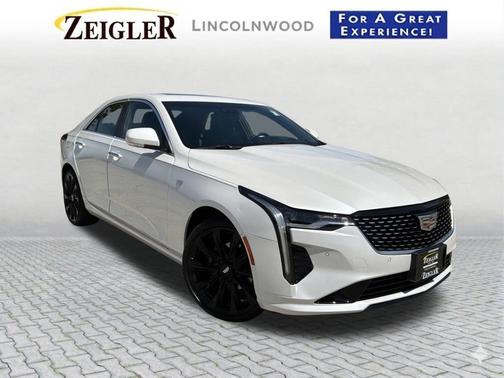Crystal White Tricoat 2023 Cadillac CT4 Premium Luxury