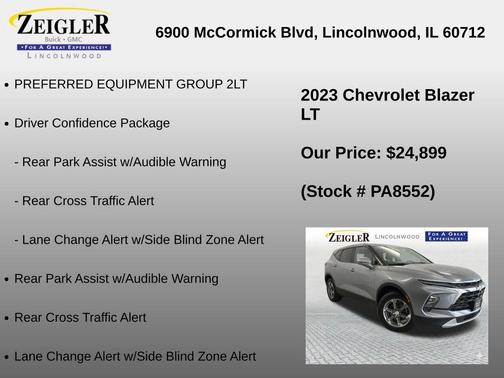 Sterling Metallic 2023 Chevrolet Blazer 2LT