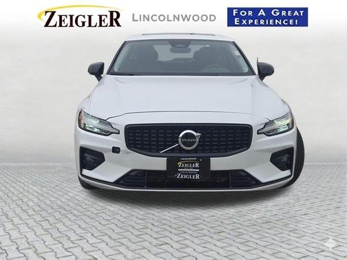 Crystal White Metallic 2024 Volvo S60 B5 Core Dark Theme