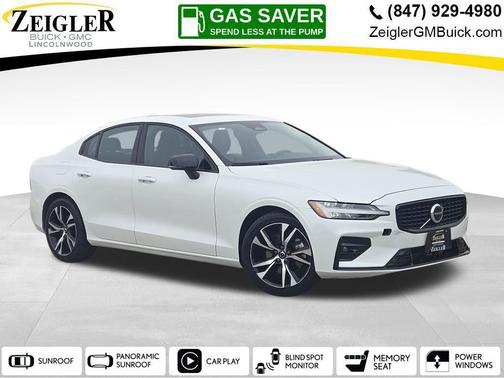 Crystal White Metallic 2024 Volvo S60 B5 Core Dark Theme