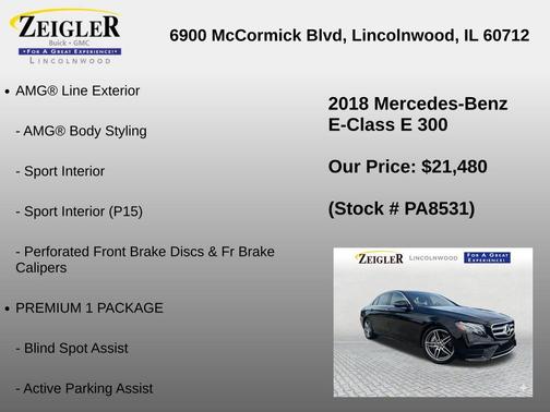 Black 2018 Mercedes-Benz E-Class E 300