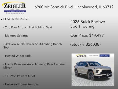 stone metallic 2026 Buick Enclave Sport Touring