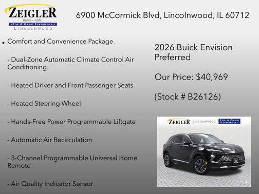 Ebony Twilight Metallic 2026 Buick Envision Preferred AWD