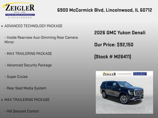 Onyx Black 2026 GMC Yukon Denali