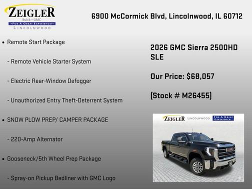 Onyx Black 2026 GMC Sierra 2500 SLE