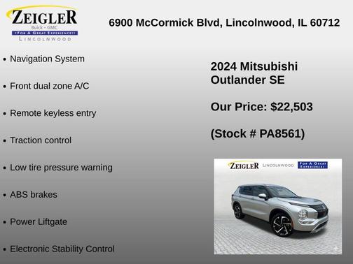 Alloy Silver Metallic/Black Roof 2024 Mitsubishi Outlander SE