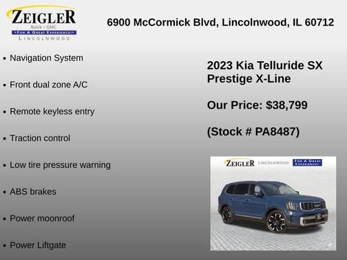 Midnight Lake Blue 2023 Kia Telluride SX X-Line