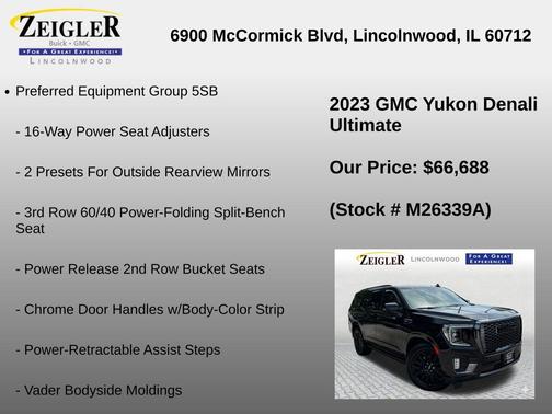 Onyx Black 2023 GMC Yukon Denali Ultimate