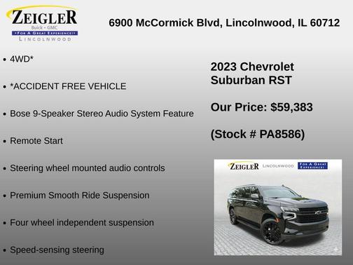 Black 2023 Chevrolet Suburban RST