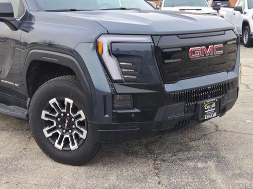 Deep Ocean Metallic 2026 GMC Sierra EV Extended Range Elevation
