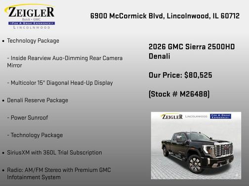 Onyx Black 2026 GMC Sierra 2500 Denali