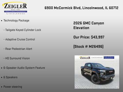 Onyx Black 2026 GMC Canyon Elevation