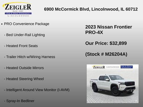 Glacier White 2023 Nissan Frontier PRO-4X