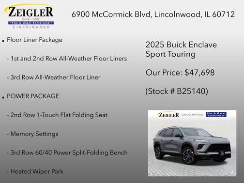 Moonstone Gray Metallic 2025 Buick Enclave Sport Touring