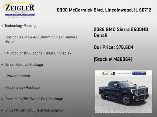 Onyx Black 2026 GMC Sierra 2500 Denali