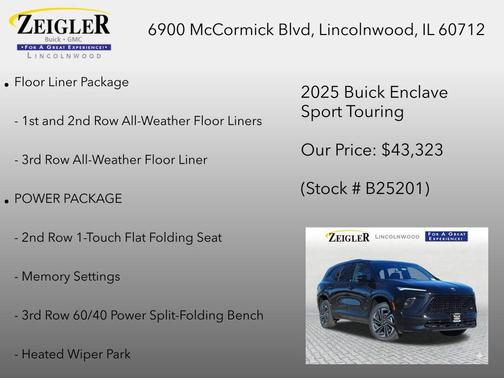 Ebony Twilight Metallic 2025 Buick Enclave Sport Touring
