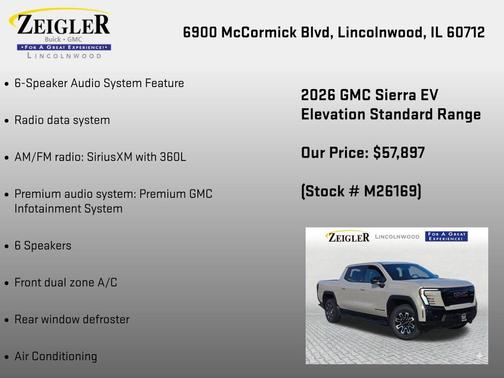 Coastal Dune 2026 GMC Sierra EV Standard Range Elevation
