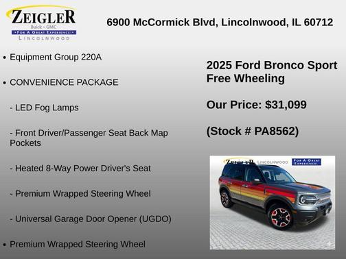 CARBONIZED GRAY METALLIC 2025 Ford Bronco Sport Free Wheeling