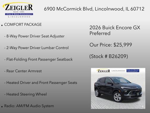 Ebony Twilight Metallic 2026 Buick Encore GX Preferred