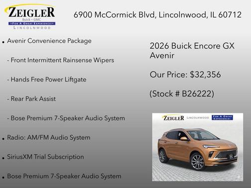 Copper Ice Metallic 2026 Buick Encore GX Avenir