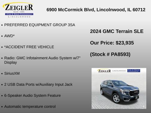 Downpour Metallic 2024 GMC Terrain SLE