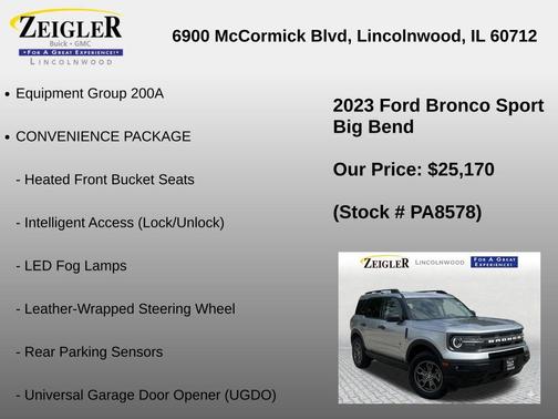 Carbonized Gray Metallic 2023 Ford Bronco Sport Big Bend