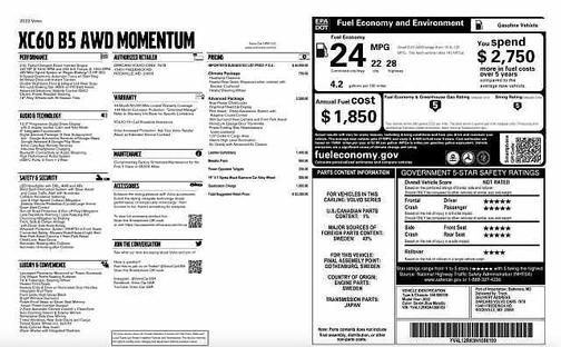 2022 Volvo XC60 B5 AWD Momentum