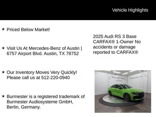 2025 Audi RS 3 2.5T