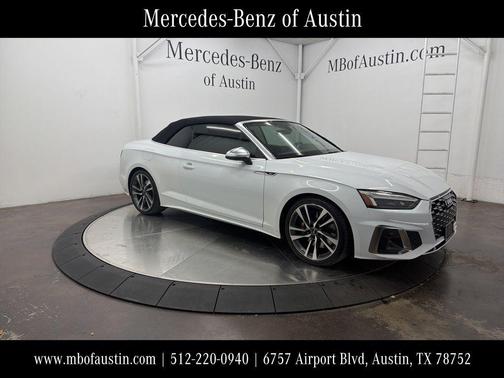 Glacier White Metallic w/ Black Roof 2022 Audi S5 3.0T Premium Plus