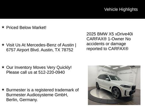 2025 BMW X5 xDrive40i