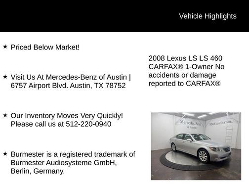 2008 Lexus LS 460 Base