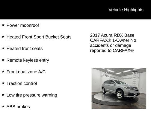 Lunar Silver Metallic 2017 Acura RDX AcuraWatch Plus Package