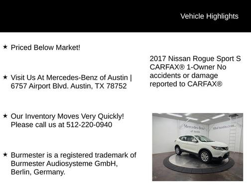 2017 Nissan Rogue Sport S