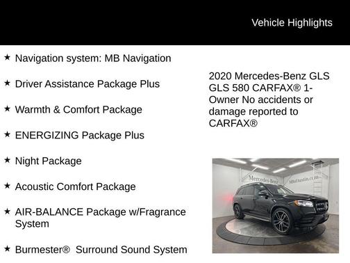 2020 Mercedes-Benz GLS 580 Base 4MATIC