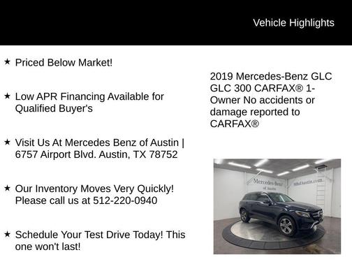 2019 Mercedes-Benz GLC 300 Base 4MATIC
