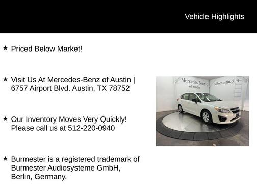 2013 Subaru Impreza 2.0i