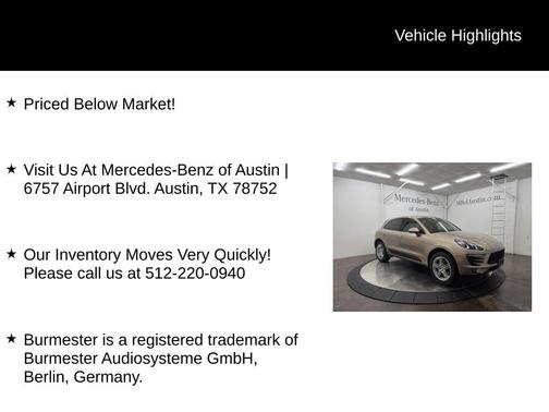 2018 Porsche Macan Base (PDK)