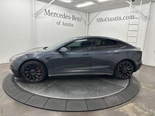 Gray 2021 Tesla Model 3 Performance