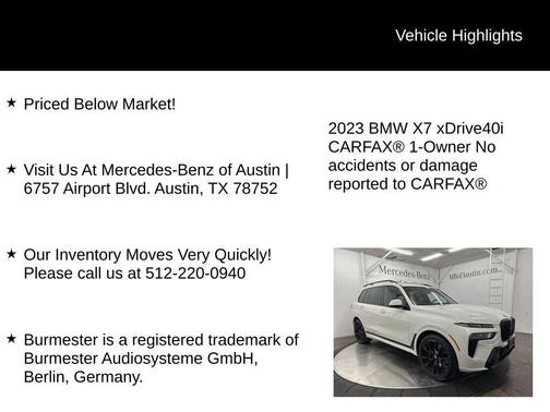 2023 BMW X7 xDrive40i