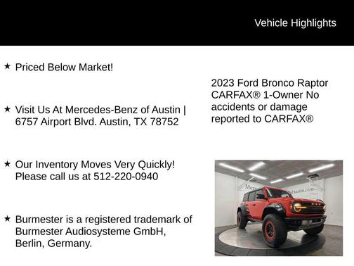 2023 Ford Bronco Raptor