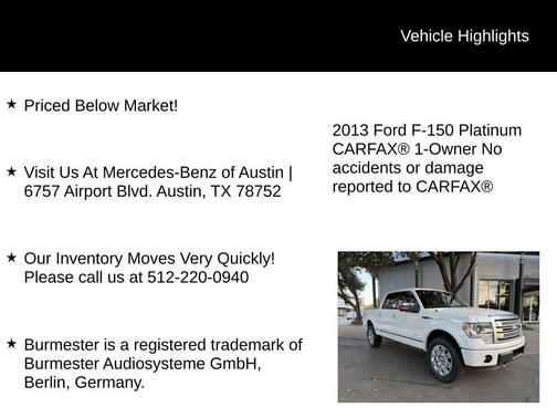 2013 Ford F-150 Platinum