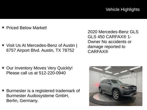 2020 Mercedes-Benz GLS 450 Base 4MATIC