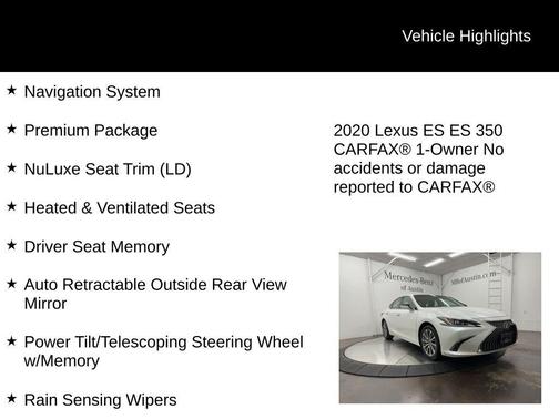 2020 Lexus ES 350 Base