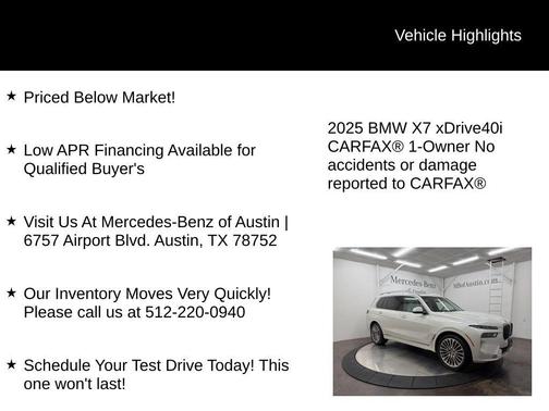 2025 BMW X7 xDrive40i