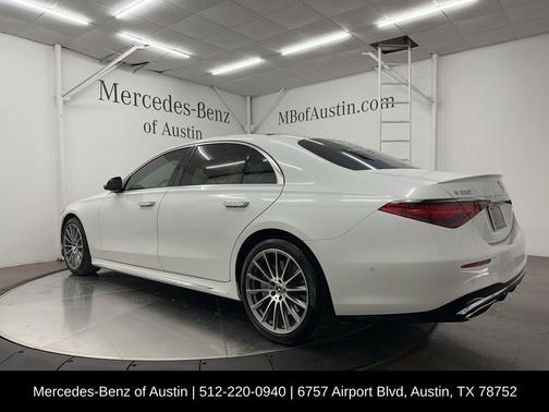 Moonlight White 2025 Mercedes-Benz S-Class S 580 4MATIC