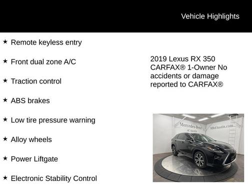 2019 Lexus RX 350 350