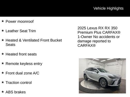 2025 Lexus RX 350 Premium Plus