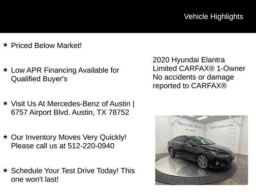 2020 Hyundai ELANTRA Limited